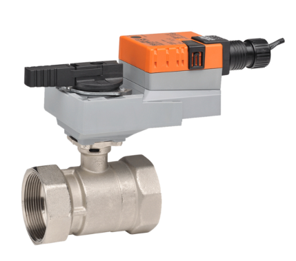 [B221+LRB24-SR] Reheat Coil Valve 3/4" 2-way CCV, Stainless Steel Ball and Stem, Cv 24, 2 to 10 VDC Input